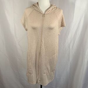 Jordan Taylor Cream Zip-Up Swim Coverup NWT